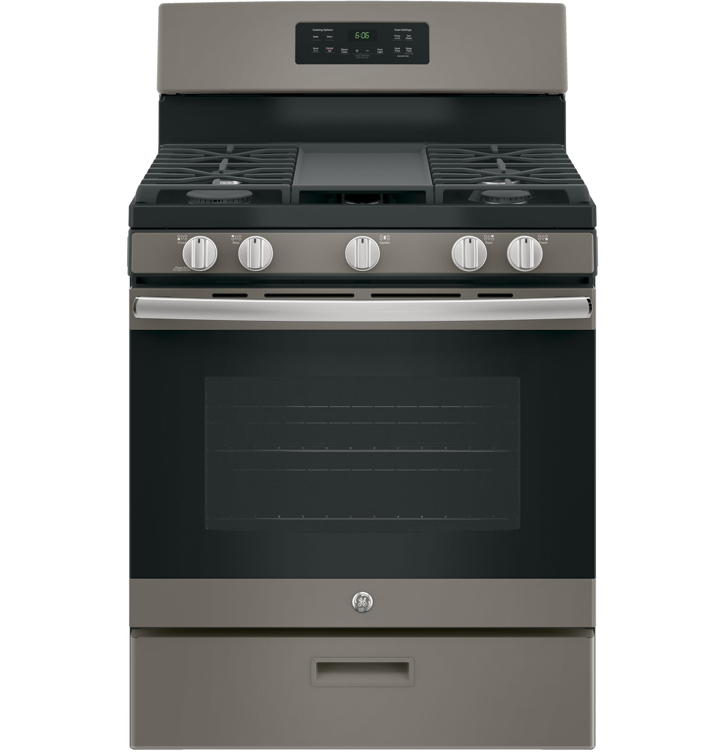 Rent to Own GE Appliances 30" Gas 5 Burner Range at Aaron's today!
